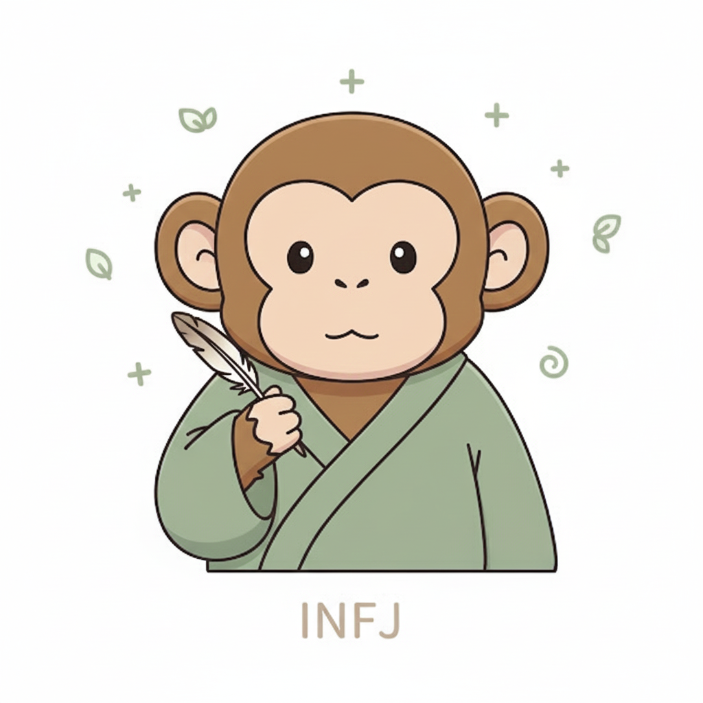 サル × INFJ タイプ画像