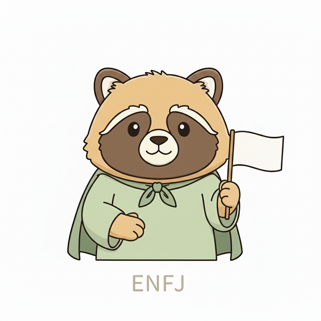 タヌキ × ENFJ タイプ画像
