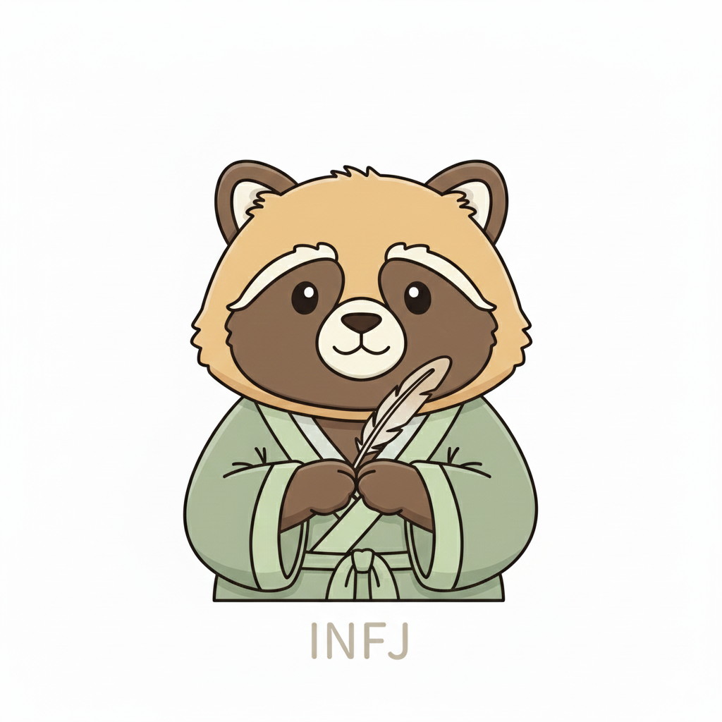 タヌキ × INFJ タイプ画像