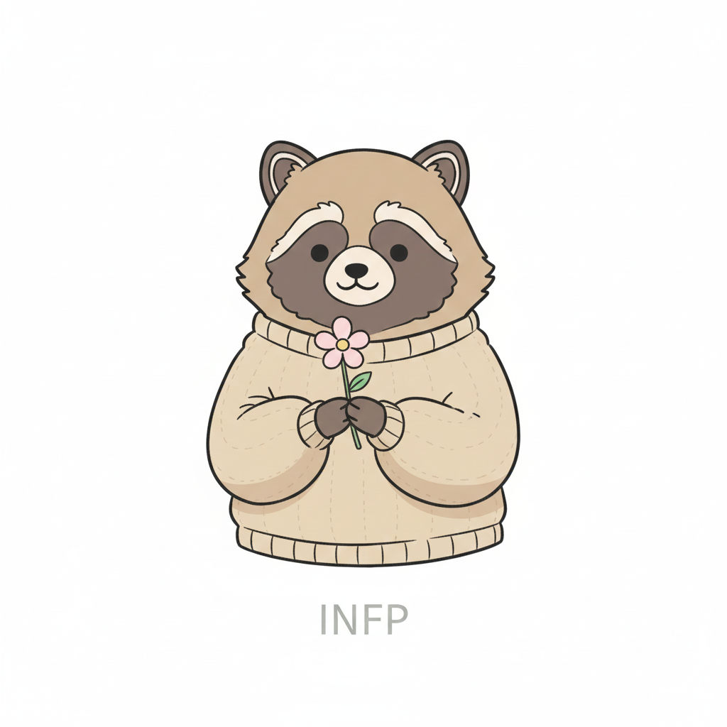 タヌキ × INFP タイプ画像