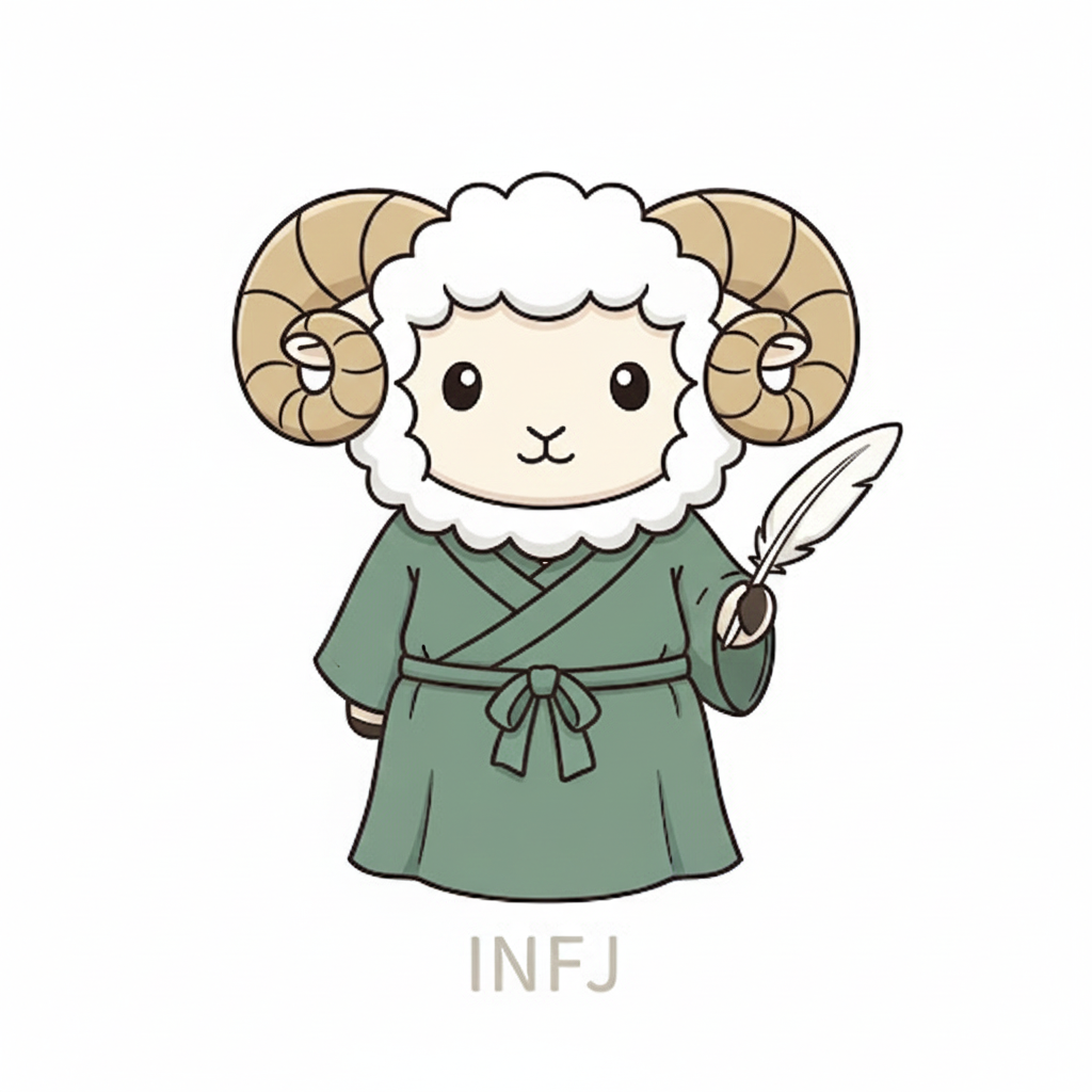 ヒツジ × INFJ タイプ画像